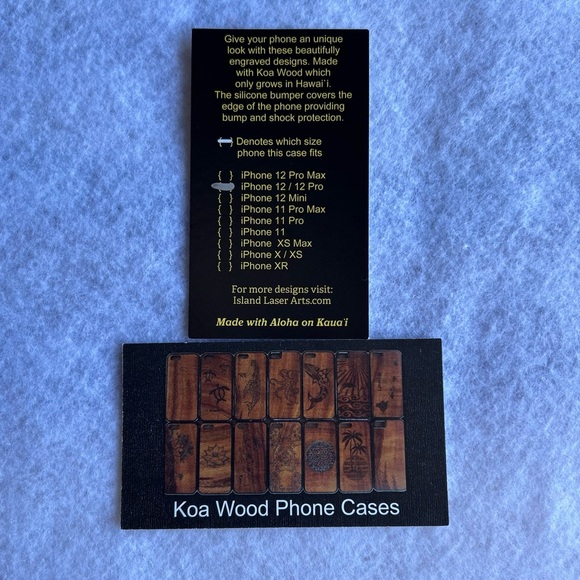 Beautiful Engraved Koa Wood from Hawaii iPhone 12/12 Pro Phone Case - Picture 5 of 7